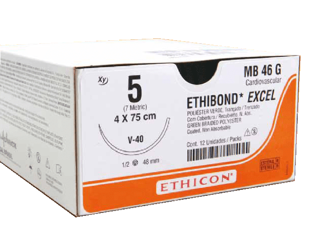 ETHIBOND 5 AG V-40 TAPERCUT C/12