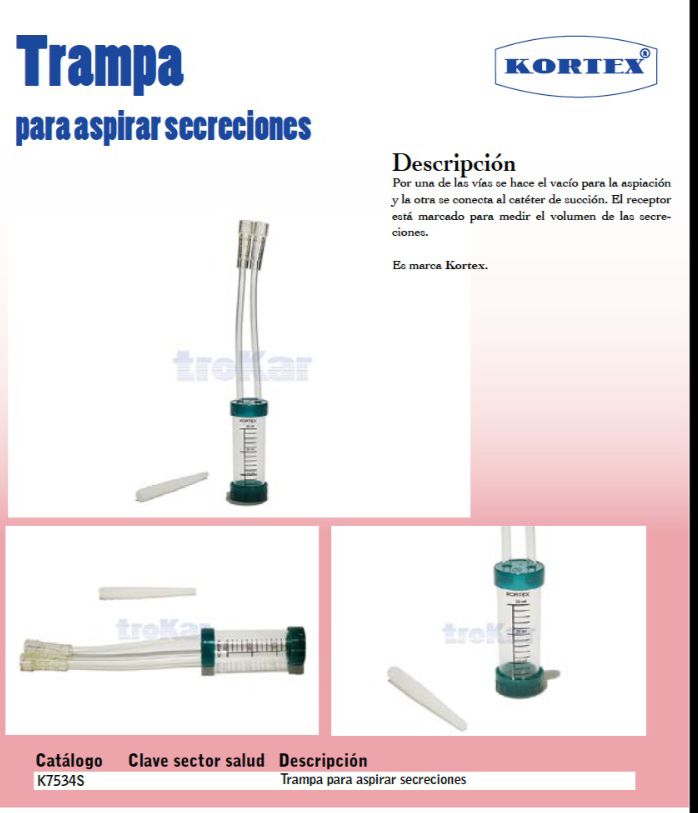 Trampa para aspirar secreciones