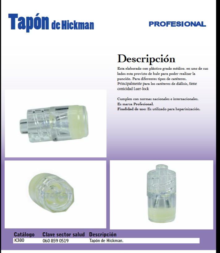 Tapón de Hickman