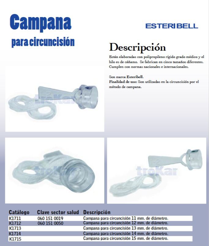Campana para circuncisión.