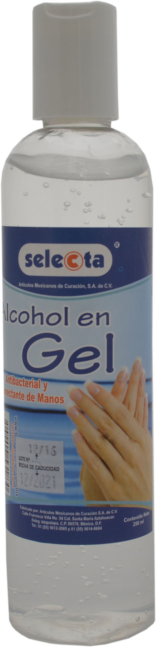 Alcohol en Gel Antibacterial para Manos Selecta® - Desinfección Instantánea con Suavidad