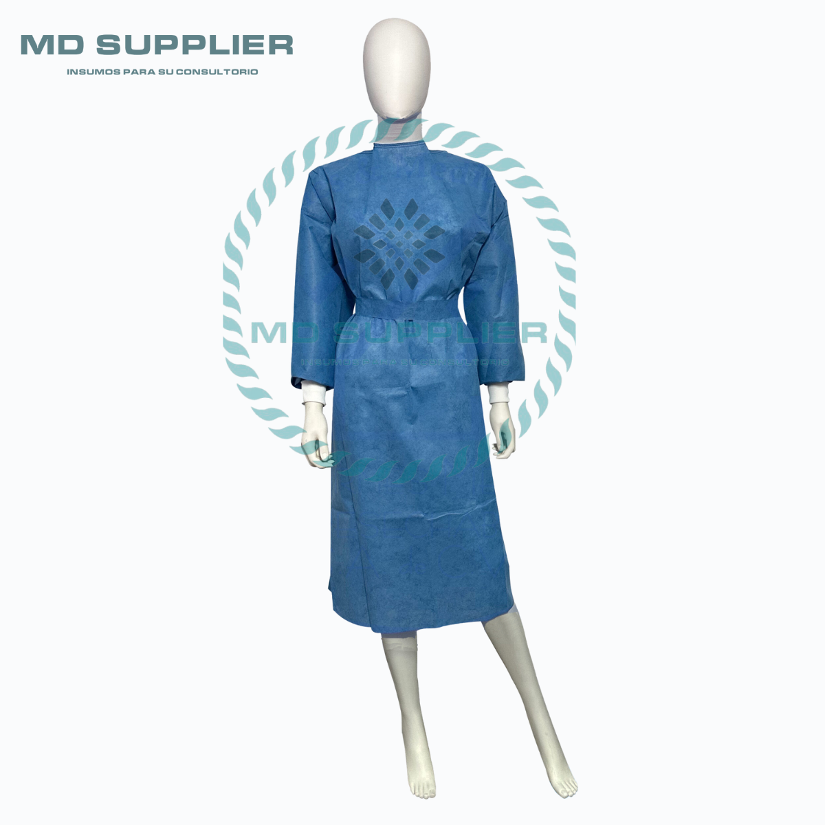 Bata estéril desechable para cirujano manga larga con puño de cárdigan SMS 35 g