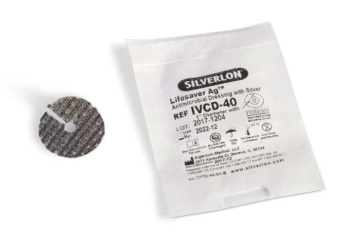 Silverlon LifeSaver Catheter Dressings. Apósito para cateter Silverlon Life Saver.