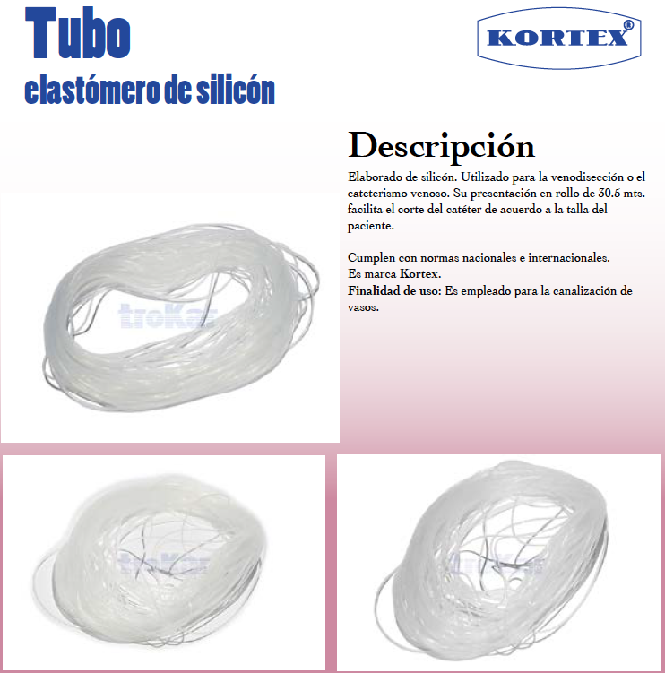 Tubo Elastómero de Silicón
