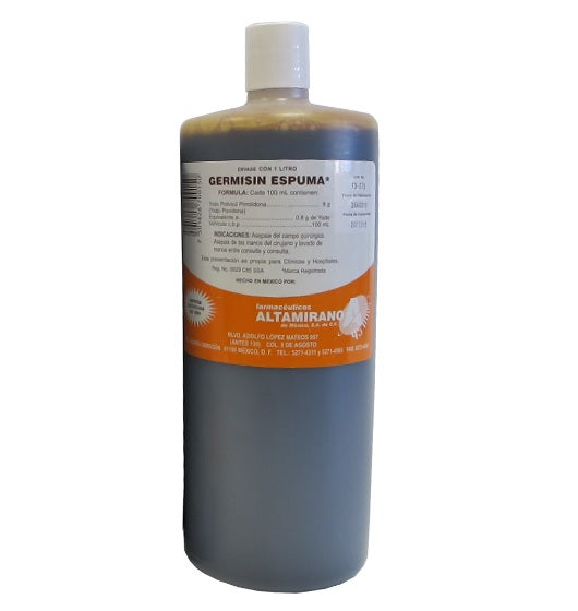 Yodopovidona espuma 1 lt (Germisin, Isodine u otro)