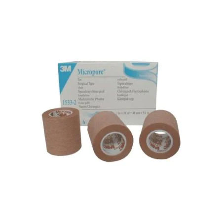 Cinta microporosa de papel color carne 2" (5 cm)
