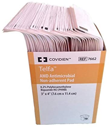 Telfa AMD sin borde adhesivo apósitos no adherentes 7.6 X 11.4