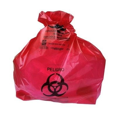 Bolsa residuos biológica roja o amarilla 50 x 60 cm