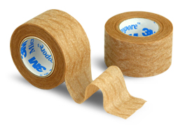 Cinta microporosa de papel color carne 1"