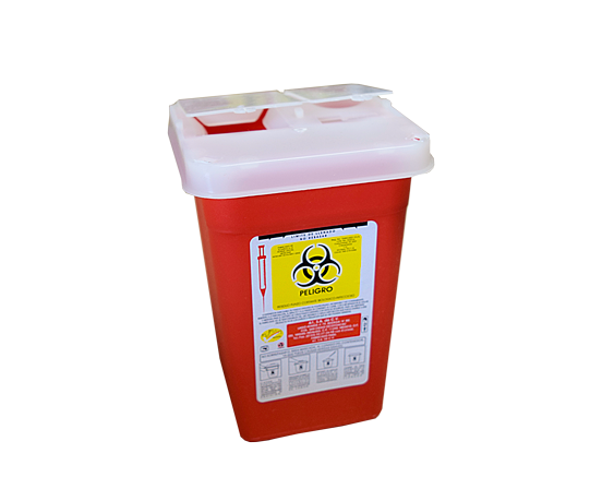 Contenedor de punzocortantes 1 litro