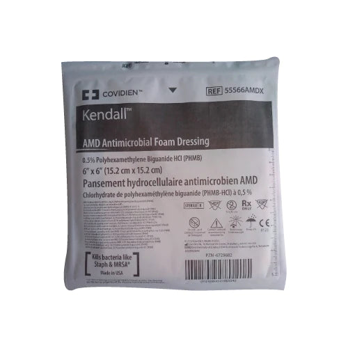 Kendall AMD Apósito Antimicrobiano de Espuma con PHMB de 15.2 cm x 15.2 cm