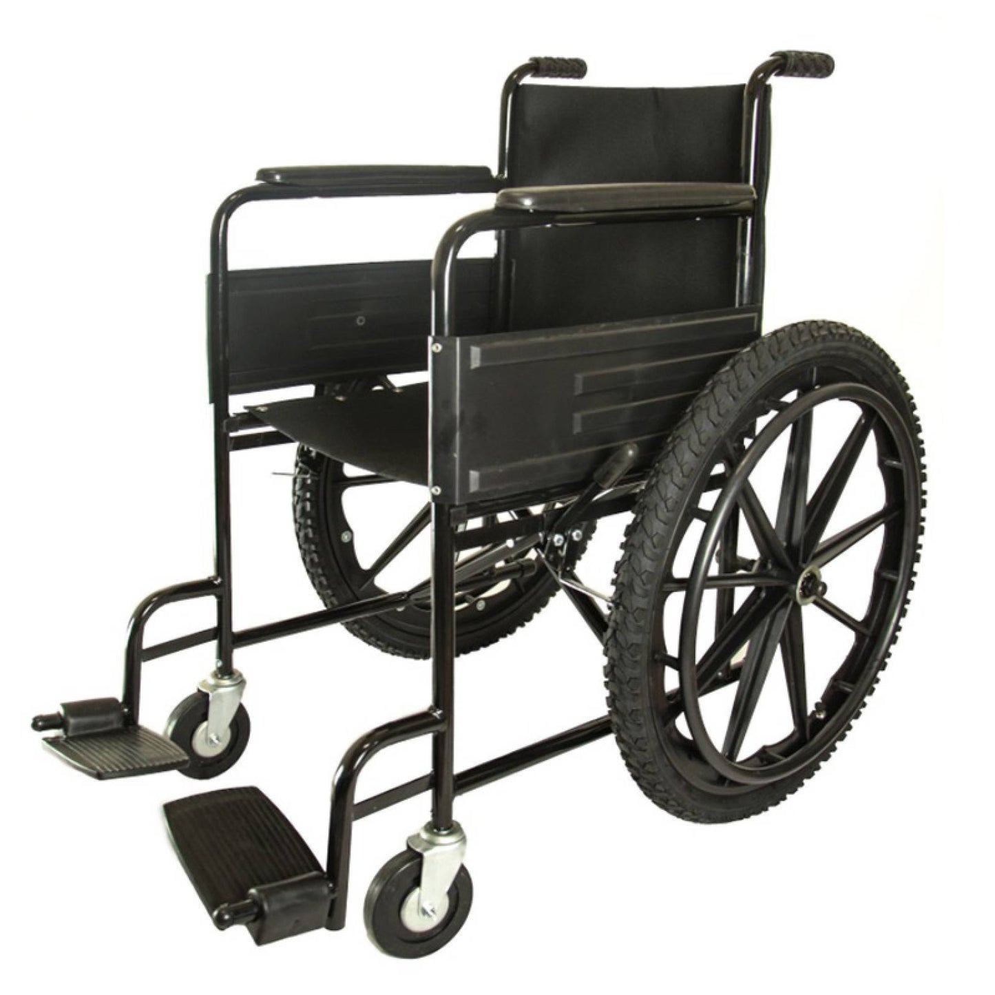 Silla de ruedas esmaltada con llanta neumatica