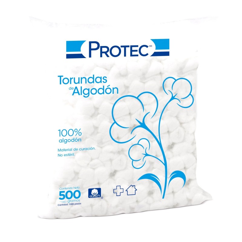 Torunda de algodón 500 gr (1000 pz)