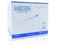 Jeringa de 3 ml Luer Lock  caja con 100