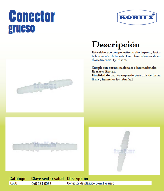 Conector plástico 5 en 1 grueso (Conector grueso).