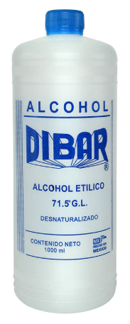 Alcohol Desnaturalizado 70° 1 Litro DIBAR