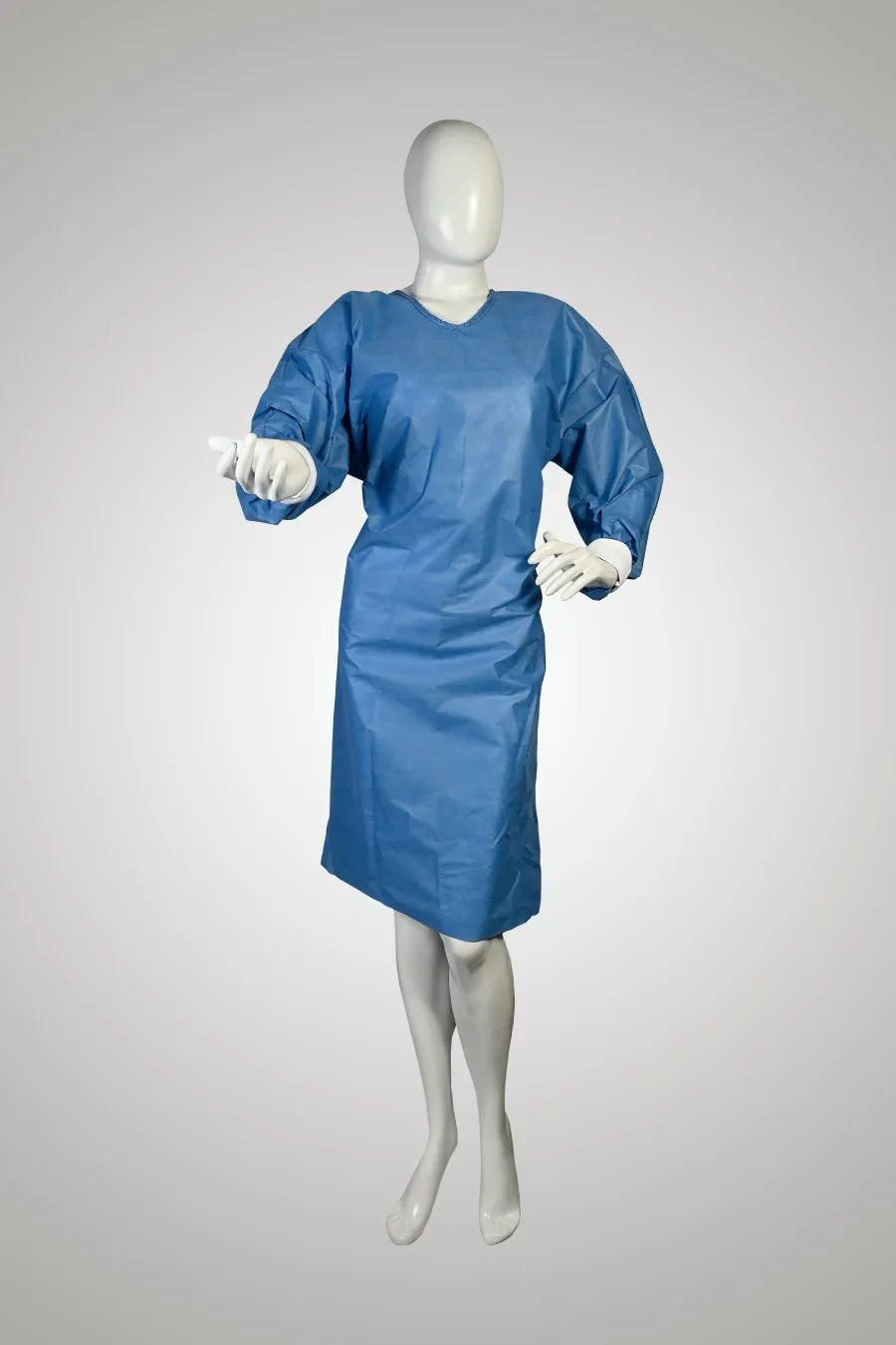 BATA CIRUJANO SMS AZUL SENCILLA NO ESTERIL. PAQUETE C/10 PIEZAS