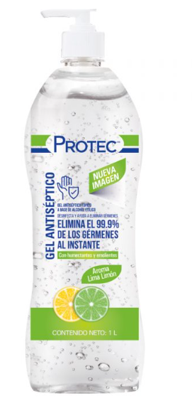 GEL ANTIBACTERIAL 1LT C DISPENSADOR PROTEC