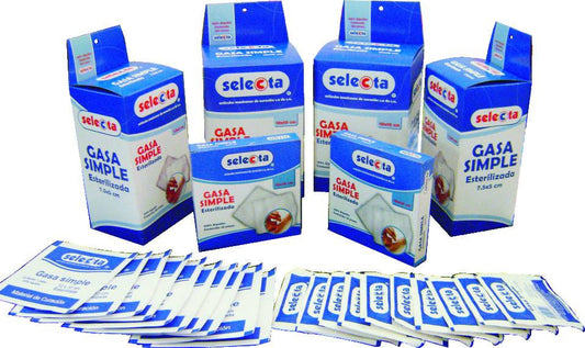 Gasa Estéril Selecta® - Absorción y Suavidad para Cuidado de Heridas Críticas- 8 capas.