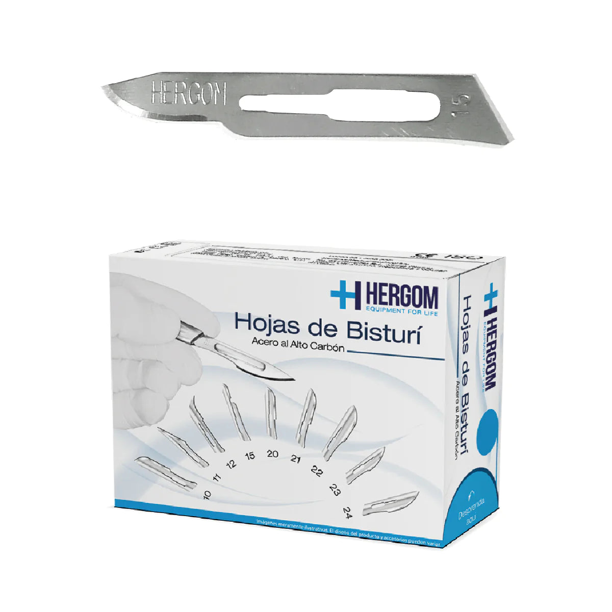 Hoja para bisturí alto carbon