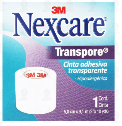 Nexcare Cinta Transpore Transparente 5cm x 9.1m, 1 pz.3M