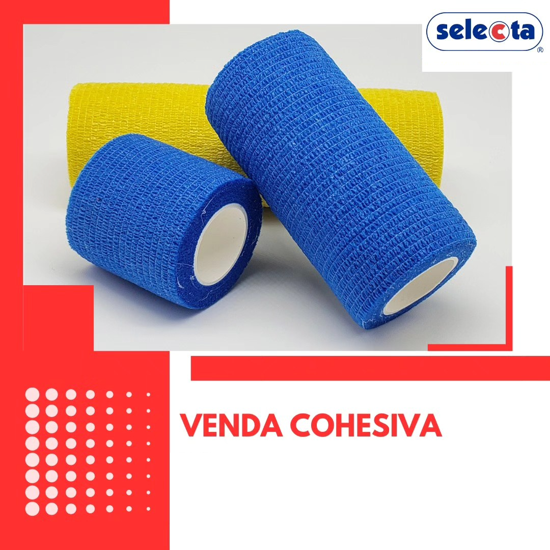 Venda Cohesiva Selecta® - Sujeción y Soporte que se Adhiere Solo a Sí Misma