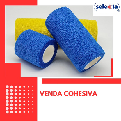 Venda Cohesiva Selecta® - Sujeción y Soporte que se Adhiere Solo a Sí Misma