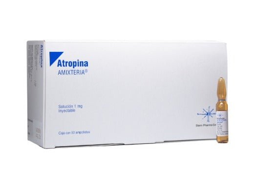 Atropina (marcas Atropisa, Amixteria u otra)  ampolletas 1 mg / 1 ml