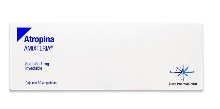 Atropina (marcas Atropisa, Amixteria u otra)  ampolletas 1 mg / 1 ml