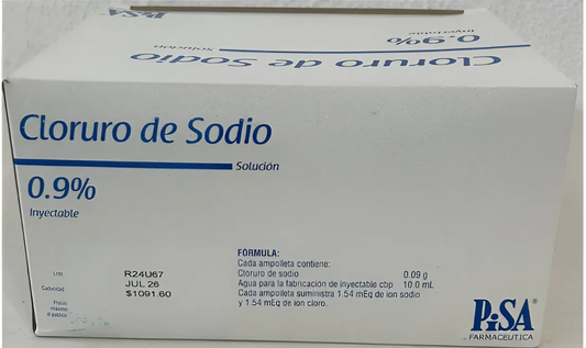 CLORURO DE SODIO 0.9% 10 MLC/100 PISA