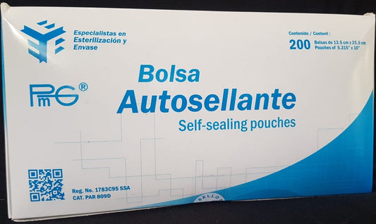 Bolsa para esterilizar 13.5 x 25.5 cm caja c/200 pz.