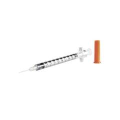 Jeringa para insulina 27G x 13 mm 1 ml con aguja integrada