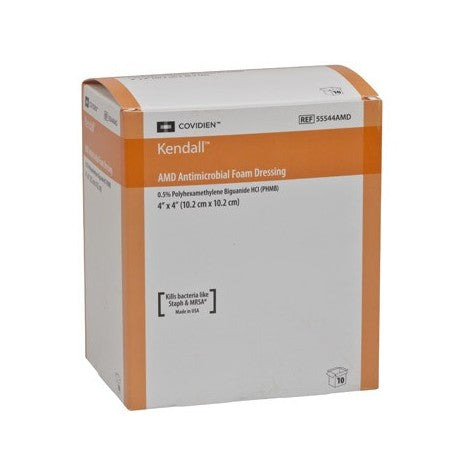 Kendall AMD Apósito Antimicrobiano de Espuma con PHMB de 10.2 cm x 20.3 cm