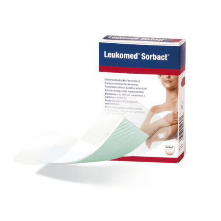 Leukomed Sorbact Apósito De Fijación Antimicrobiano De 5 X 7.2 CM. Caja c/20