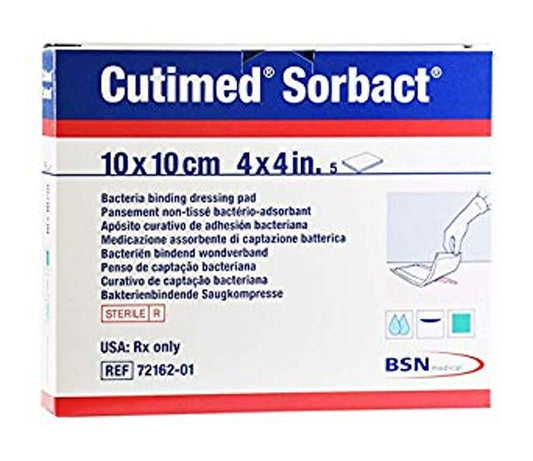 Cutimed Sorbact Apósito Antimicrobiano De 10 X 10 cm.